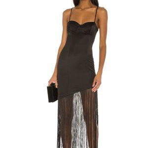 Chris Fringe Midi Dress M